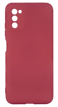 Панель Soft Silicone Case для Samsung A03s, Бордовий