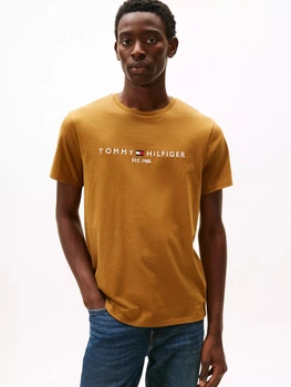 Футболка хлопковая длинная мужская Tommy Hilfiger 78J6318-HJW(Country Brown) XL Коричневая (198296256314)