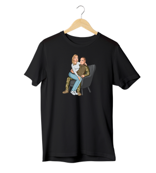 Футболка Ponty Shop з вашим фото «Кохання» - Чорний - L