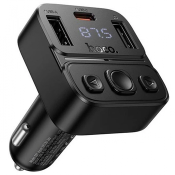 Автомобильный FM-трансмиттер зарядное устройство модулятор Bluetooth MP3 с быстрой зарядкой до 35W 72×42×46 мм (482638-Prob)