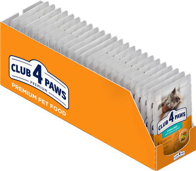 Вологий корм для котів Club 4 Paws Premium для стерилізованих з індичкою в соусі 80 г