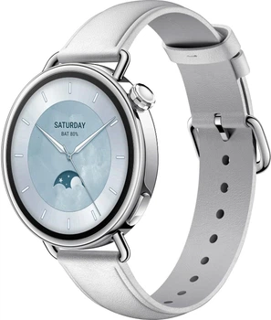 Смарт-часы Xiaomi Watch S4 41mm Leather Strap White Global