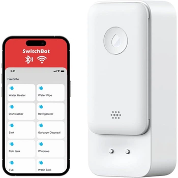 Датчик утечки SwitchBot Wi-Fi, сигнализация 100 дБ, водонепроницаемый IP67
