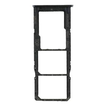 Держатель SIM-карты Samsung A037 Galaxy A03s, С разъемом на карту памяти, Черный - 281128