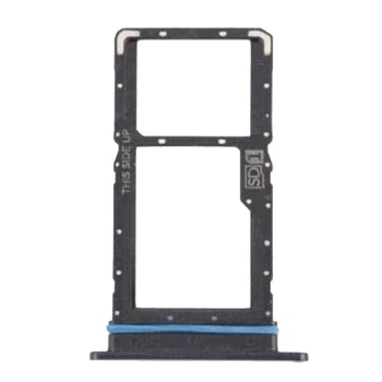 Держатель SIM-карты Motorola XT2143 Edge 20, С разъемом на карту памяти, Черный - 328405