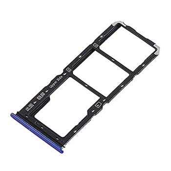 Держатель SIM-карты Vivo Y20, С разъемом на карту памяти, Синий - 213501