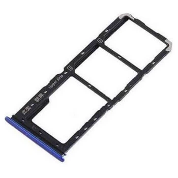 Держатель SIM-карты Vivo Y01, С разъемом на карту памяти, Синий - 424911