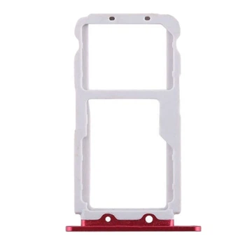 Держатель SIM-карты Huawei Honor V10, С разъемом на карту памяти, Красный - 178322