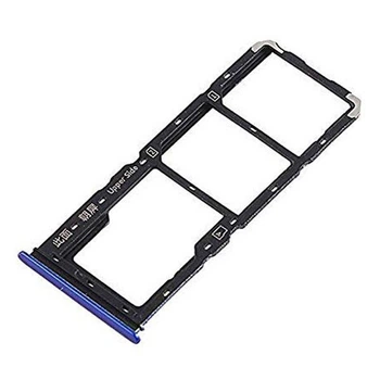 Держатель SIM-карты Vivo Y15, С разъемом на карту памяти, Синий - 213500
