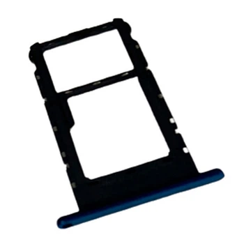Держатель SIM-карты ZTE Blade V2020 Smart, С разъемом на карту памяти, Синий - 281507