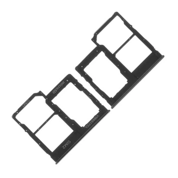 Держатель SIM-карты Samsung A202F Galaxy A20e, С разъемом на карту памяти, Черный - 187670