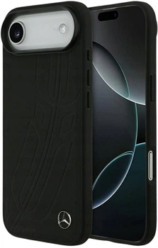 Панель Mercedes Leather Large Laurel Leave MagSafe для iPhone Air Black (3666339507442)