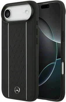 Панель Mercedes Leather Star Pattern Stripes MagSafe для iPhone Air Black (3666339508326)