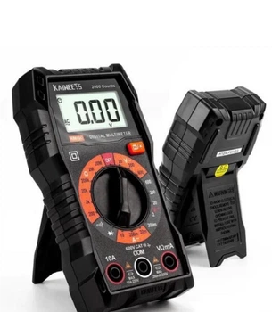 Мультиметр KAIWEETS KM100, 2000 count, CAT III 600V, DC/AC, индикация