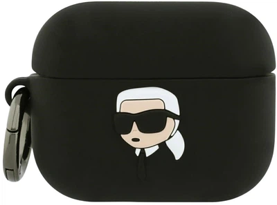 Чехол Karl Lagerfeld Silicone Karl Head 3D для Apple AirPods Pro 3 Black (3666339574666)