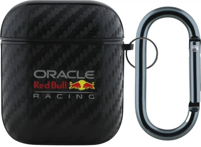 Чехол Red Bull PU Carbon Logo для Apple AirPods 1/2 Black (3666339376048)