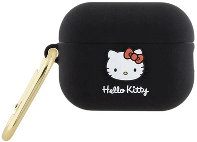 Чехол Hello Kitty Silicone 3D Kitty Head для Apple AirPods Pro 2 Black (3666339189655)