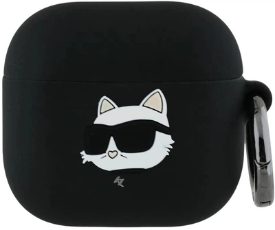 Чехол Karl Lagerfeld Silicone Choupette Head 3D для Apple AirPods 4 Black (3666339398026)
