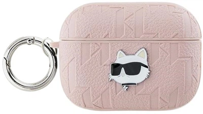 Чехол Karl Lagerfeld Monogram Choupette Head для Apple AirPods Pro 2 Pink (3666339283742)