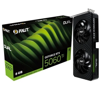 Відеокарта GF RTX 5060 Ti 8GB GDDR7 Dual Palit (NE7506T019P1-GB2062D)