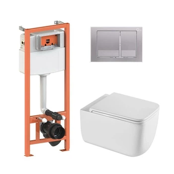 Инсталляция 4 в 1 Qtap Nest Gemini Сатин (QT2533076EUQW46160)