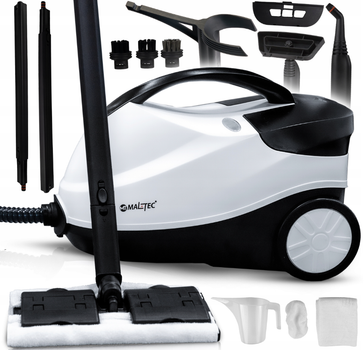 Пароочисник MalTec HDS7000W PRO білий підлоговий 2000 Вт 4 бар 1.6 л з насадками 109844