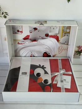 Постільна білизна Romeo home Digital Ранфорс 3D полуторний Bird