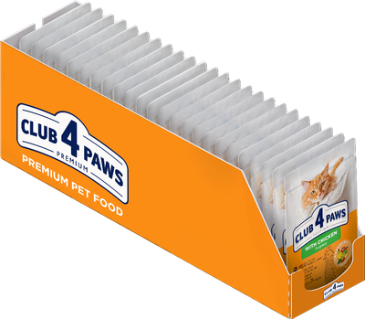 Вологий корм для котів Club 4 Paws Premium 7+ Years курка в соусі 85 г