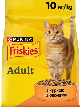 Сухий корм для дорослих котів Purina Friskies з куркою та овочами 10 кг (5997204505101)