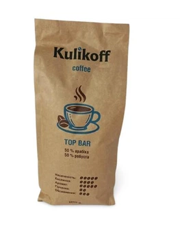 Кофе в зёрнах KULIKOFF TOP BAR 50/50, 1 кг
