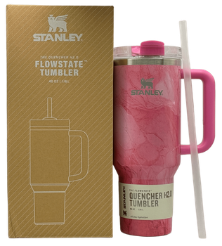 Термос термокружка Stanley Quencher H2.0 Tumbler из нержавеющей стали Pink Marble 1,18 л KT7001922