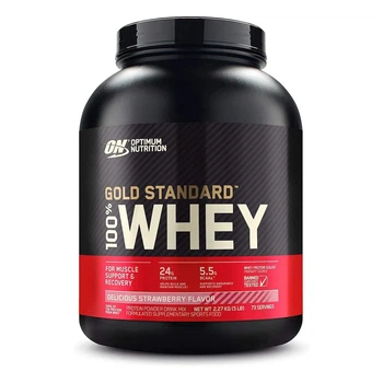 Сироватковий протеїн, Gold Standard, полуниця, Optimum Nutrition, 2270 г