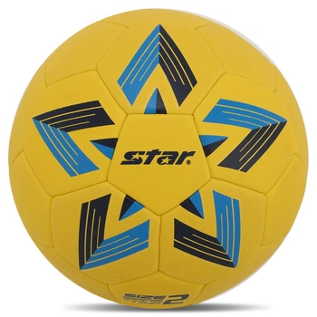 Мяч для гандбола STAR GOLD (PU, р-р 2, машинная сшивка, желтый-синий) (HB612_Желтый-синий)