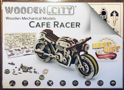Drewniana układanka Wooden City Motocykl Cafe Racer 85 elementów 62561 (5906874128893)