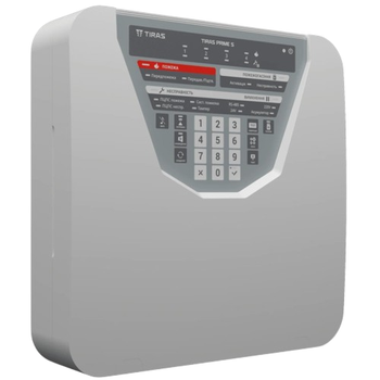 Прилад приймально-контрольний пожежний Tiras PRIME S 24V RS-485 IP30 Сірий