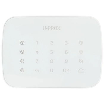 Бездротова сенсорна клавіатура для чотирьох груп U-Prox Keypad G4 до 4800 м 868.6 МГц Білий