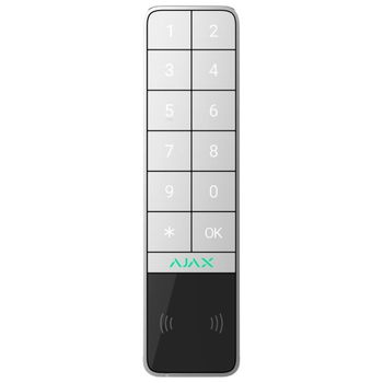 Бездротова клавіатура Ajax KeyPad Outdoor Jeweller 8EU до 1700 м IP66 IK08 White