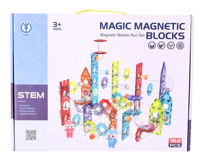 Магнітний конструктор Magboss будівельний Треки 162 елементи 82865 (5904041140334)