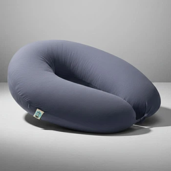 Подушка для вагітних і годування IDEIA SeiDesign 30x190 трикотаж з ґудзиком т.сіра