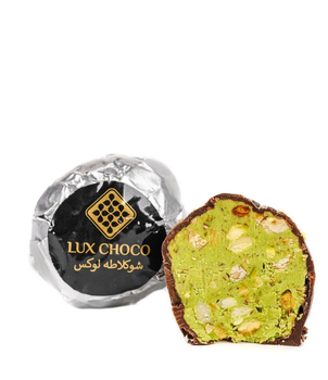 Дубайські цукерки Lux Choco № 4118 з фісташкою та мигдалем у темному шоколаді ≈ 40 г (60797)