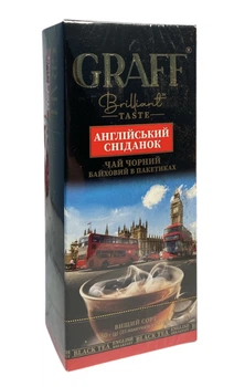 Чай Graff чорний Англійський завтрак 25 пакетиків по 2 г (60719)