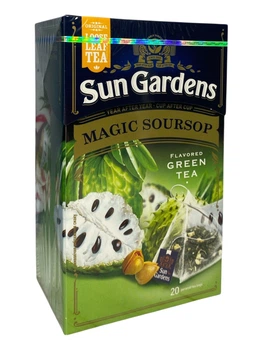 Чай Sun Gardens Magic Soursop зелений байховий зі смаком саусепу у пакетах-пирамидках 20 шт (60849)