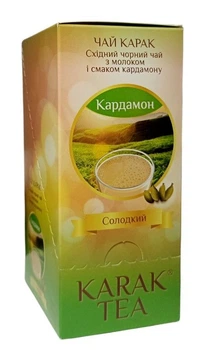 Чай Карак Кардамон (солодкий) чорний розчинний з молоком і смаком кардамону 10 стіків*20 г (60601)