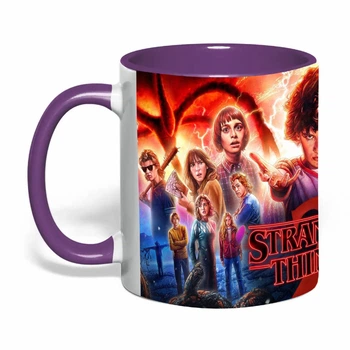 Чашка с печатью "Очень странные дела / Stranger Things" №3 (цвет фиолетовый) (37604)