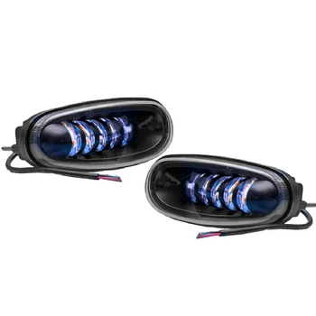 Двухцветные противотуманные фары LED 50W Daewoo Lanos \ Sens. Метал на Ланос и Сенс. белый + желтый свет!