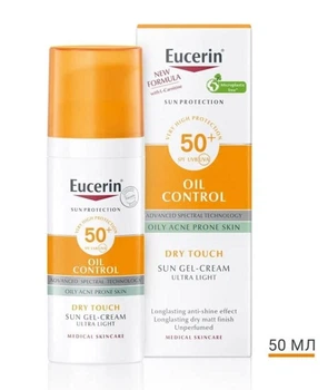 Солнцезащитный ультралегкий гель-крем с матирующим эффектом Eucerin Oil Control Gel-Cream SPF 50+ 50 мл