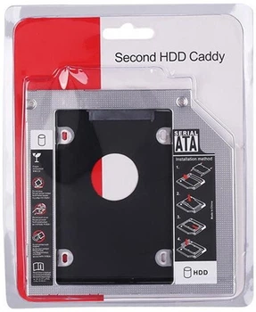 Адаптер-карман (optibay) 12.7 мм для HDD/SSD SATA в ноутбук вместо DVD-привода