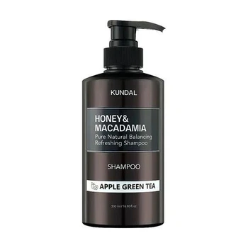 Шампунь восстанавливающий «Яблоко и зеленый чай» 500 мл Kundal Honey & Macadamia Shampoo Apple Green Tea
