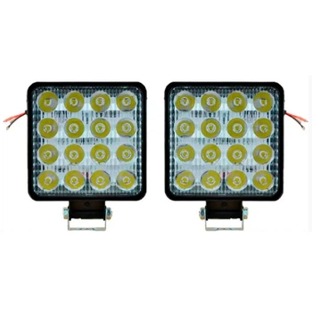 Сині фари на обприскувач 12-24V 48W 6000K (10х8,5см) LED фари на авто трактор синій + Стробоскоп
