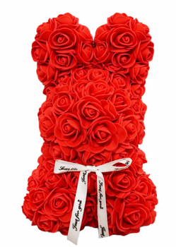 Заяц из 3d роз Flower Bunny 25 см в подарочной коробке (FB-8765) Red